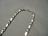 Incredible Native American Navajo Betsoi Sterling Silver Naja Carico Lake Turquoise Necklace-Nativo Arts