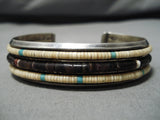 Native American Important Santo Domingo Vintage Na Na Ping Turquoise Sterling Silver Bracelet-Nativo Arts
