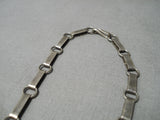 Quality Snake Eyes Turquoise Vintage Native American Navajo Sterling Silver Shadow Necklace Old-Nativo Arts