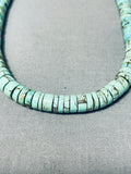 Native American Exquisite Vintage Santo Domingo Turquoise Sterling Silver Necklace-Nativo Arts