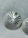 Sensational Native American Navajo Sterling Silver Earrings-Nativo Arts