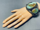 Best 136 Gram 3 Stone Royston Turquoise Vintage Native American Navajo Sterling Silver Bracelet-Nativo Arts