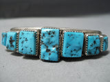 Striking Vintage Navajo Sleeping Beauty Turquoise Bracelet Native American-Nativo Arts