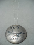 Rare Hopicrafts Vintage Hopi Native American Sterling Silver Necklace Pin-Nativo Arts
