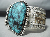 Amazing Native American Navajo Blue Diamond Turquoise Sterling Silver 12k Gold Bracelet-Nativo Arts