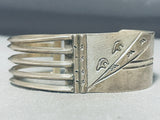 Mesmerizing Vintage Native American Navajo Sterling Silver Bear Bracelet-Nativo Arts