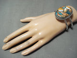 Fantastic Native American Navajo Spiny Oyster & Turquoise Sterling Silver Bracelet-Nativo Arts