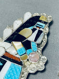 Spectacular Vintage Native American Zuni Turquoise Sterling Silver Pin / Pendant / Figurine-Nativo Arts