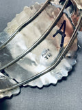 Beautiful Signed Vintage Native American Zuni Sterling Silver Cluster Bracelet-Nativo Arts
