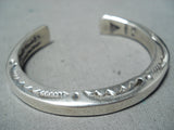 Authentic Vintage Native American Navajo Orville Tsinnie Sterling Silver Bracelet-Nativo Arts
