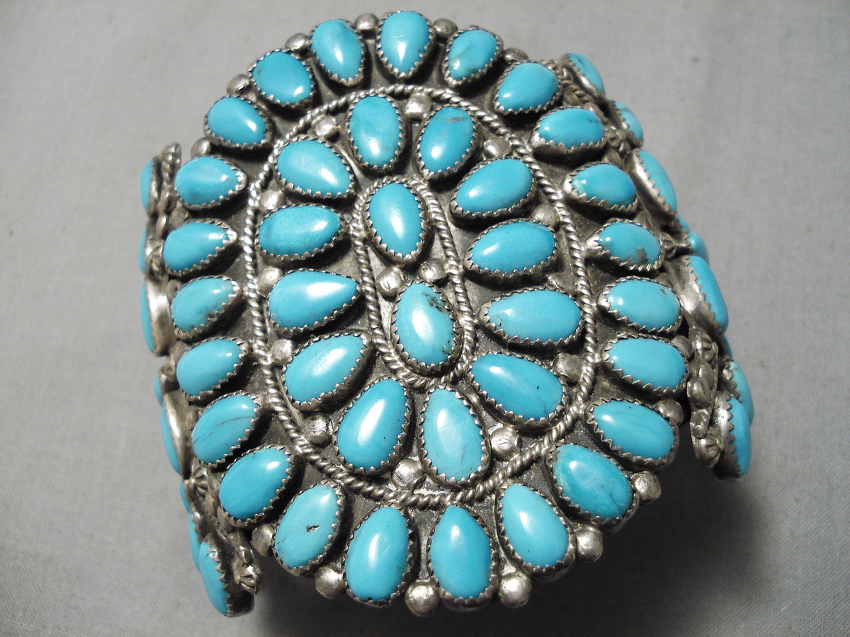 Colossal Vintage Native American Navajo Tears Of Joy Turquoise Sterlin ...