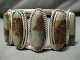 Superior Vintage Native American Navajo Royston Turquoise Sterling Silver Bracelet Old-Nativo Arts