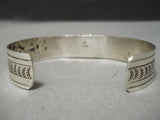 Important Vintage Native American Navajo Verdy Jake Turquoise Sterling Silver Bracelet-Nativo Arts