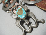 Statement Vintage Native American Navajo Rare Turquoise Sterling Silver Concho Belt Old-Nativo Arts