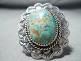 Fabulous San Felipe Native American 8 Turquoise Sterling Silver Ring-Nativo Arts