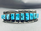Thomas Tso (d.) Vintage Native American Navajo Turquoise Sterling Silver Bracelet-Nativo Arts