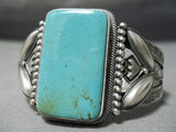 Important Vintage Native American Navajo Stanley Parker Turquoise Sterling Silver Bracelet-Nativo Arts