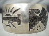 Important Peshlakai Heavy Vintage Native American Navajo Sterling Silver Bracelet-Nativo Arts