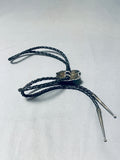 Important Vic Hicks Vintage Native American Navajo Turquoise Sterling Silver Bolo Tie-Nativo Arts