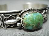 Native American Important Albert Jake Carico Lake Turquoise Sterling Silver Bracelet-Nativo Arts