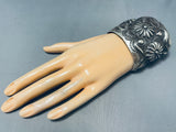 Heavy Best Vintage Native American Navajo Concho Sterling Silver 118 Gram Bracelet-Nativo Arts