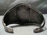 One Of Biggest Best Vintage Native American Navajo Green Turquoise Sterling Silver Bracelet-Nativo Arts