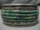 Vintage Native American Navajo Royston Turquoise Bracelet Les Barker Sterling Silver Bracelet-Nativo Arts