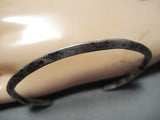 Striking Vintage Navajo Native American Sterling Silver Cuff Old-Nativo Arts