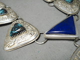 Best Vintage Native American Navajo Hank Whitethorne Turquoise Sterling Silver Necklace-Nativo Arts