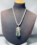 100 Gram Spiderweb Turquoise Vintage Native American Navajo Sterling Silver Necklace-Nativo Arts