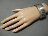 Badger Paw Vintage Native American Navajo Sterling Silver Hand Forged Bracelet-Nativo Arts