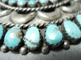 Authentic Vintage Native American Navajo Victor Moses Begay Turquoise Sterling Silver Pin-Nativo Arts