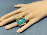 Fabulous Native American Navajo Royston Turquoise Sterling Silver Ring-Nativo Arts