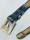 The Best Vintage Native American Navajo Denim Lapis Sterling Silver Ranger Buckle Belt Set-Nativo Arts