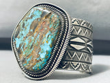 218 Grams Internal Stamp Native American Navajo Turquoise Sterling Silver Bracelet-Nativo Arts