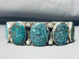 Intense Spiderweb Matrix Vintage Native American Navajo Sterling Silver Bracelet-Nativo Arts