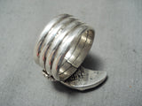 Half Moon Navajo Royston Turquoise Sterling Silver Ring Native American-Nativo Arts