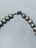 One Of The Best Vintage Native American Navajo Turquoise Grizzly Sterling Silver Choker Necklace-Nativo Arts