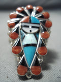 Dynamic Zuni Turquoise Sterling Silver Ring Native American-Nativo Arts