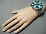 Vivid Carico Lake Turquoise Vintage Native American Navajo Sterling Silver Bracelet Old-Nativo Arts
