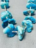 Traditional 93 Grams Vintage Native American Navajo Old Kingman Turquoise Heishi Necklace-Nativo Arts