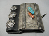 Astonishing Vintage Native American Navajo Bowguard Turquoise Sterling Silver Bracelet-Nativo Arts
