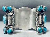 One Of The Most Unique Vintage Native American Navajo Turquoise Sterling Silver Bracelet-Nativo Arts