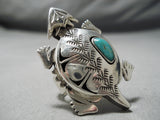 Detailed Navajo Royston Sterling Silver Toad Ring Native American-Nativo Arts