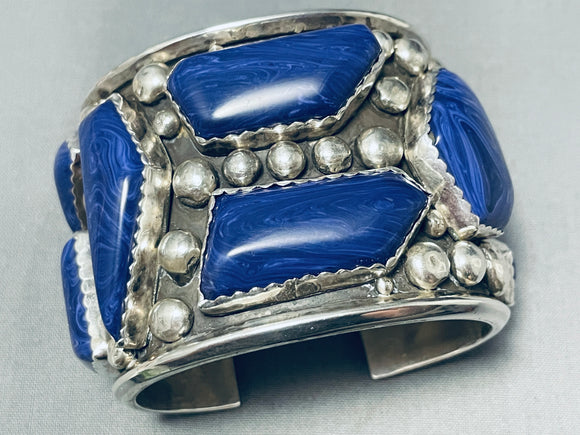 Pete Family Vintage Native American Navajo Best Sugulite Sterling Silver Bracelet Cuff-Nativo Arts