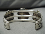 Quality Vintage Native American Navajo Blue Diamond Turquoise Sterling Silver Bracelet-Nativo Arts