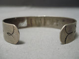 Early 1900's Vintage Native American Navajo Whirling Logs Sterling Silver Bracelet Old-Nativo Arts