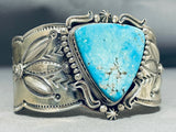 Aaron Toadlena Vintage Native American Navajo Gilbert Turquoise Sterling Silver Bracelet-Nativo Arts