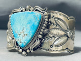 Aaron Toadlena Vintage Native American Navajo Gilbert Turquoise Sterling Silver Bracelet-Nativo Arts