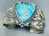 Aaron Toadlena Vintage Native American Navajo Gilbert Turquoise Sterling Silver Bracelet-Nativo Arts